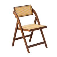 Chaise de salle à manger en rotin japonais, fauteuil rétro en bois massif Wabi-Sabi pour salon, restaurant, café, meubles d'hébergement
