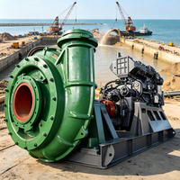 Pompe d'aspiration de sable à haute productivité, pompe de dragage de gravier, pompe de dragage de rivière avec une capacité de charge élevée