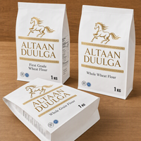 Farine de blé entier 1kg en sachet souple 100% naturelle, riche en fibres, pour pain, pâtisserie et cuisson maison