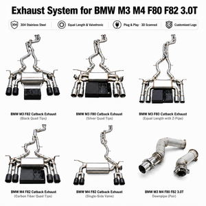 ท่อไอเสียแบบ Catback สำหรับ BMW M3 F80 M4 F82 F83 F8X S55 3.0T ปี 2014-2019 ผลิตจาก SUS304 ยี่ห้อ Boska พร้อมระบบควบคุมเสียง - Product Image 1