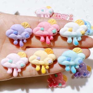 Popular Design Resin Crafts Resin Colud Resin Pendant Wholesale Diy Phone Case Charms Hairphin Accessories for Decoration