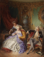 Peinture d'art classique européenne, impression de peinture célèbre sur toile avec cadre en bois, décoration murale pour salon