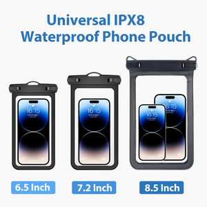 Custodia Impermeabile per Cellulare con Cordino, Disponibile in 3 Misure, in PVC, Basso MOQ - Product Image 2