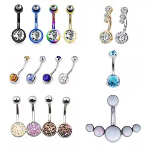 Fashion Jewelry Piercing Simple Belly Rings Most Popular Belly Ring Teardrop 316l Surgical Steel Custom Belly Rings