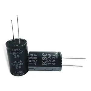 KSC High Frequency 450v 150uf Radial Leaded Capacitor Low Esr Aluminum Electrolytic Capacitor