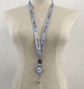 OEM Full Color Thermal Transfer Sublimation Printing Customizable Lanyards With Retractable Badge Clip