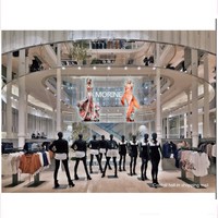 LED VISUAL Miroir transparent Écran en verre Transparent Mur vidéo LED P3.91 Affichage LED transparent intérieur