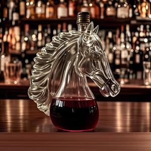 <span class=keywords><strong>Carafe</strong></span> à <span class=keywords><strong>whisky</strong></span> en forme de cheval, <span class=keywords><strong>carafe</strong></span> en verre borosilicate avec <span class=keywords><strong>bouchon</strong></span>-Décor de bar moderne pour cadeau scotch, bourbon, rhum - Product Image 3