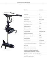 Mesin perahu Motor elektrik, mesin perahu Motor trail, mesin tempel Trolling, kebisingan rendah dan nyaman untuk memancing di luar kapal 12V 55lbs 600W