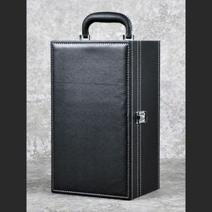 Black Leather Trading <b>Card</b> <b>Storage</b> <b>Box</b> with Handle and Latch for Collectors - Product Image 3