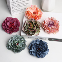 Têtes de fleurs de pivoine artificielles en soie - Vente en gros, teintes et gaufrées, pour mariage, Saint-Valentin, toile de fond d'allée
