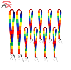 Vente directe économique : Cordon de cou <span class=keywords><strong>en</strong></span> polyester, casquette, bandeau mignon et porte-clés, motifs drapeau <span class=keywords><strong>arc</strong></span>-<span class=keywords><strong>en</strong></span>-<span class=keywords><strong>ciel</strong></span> LGBTQ, pour activités promotionnelles et extérieur - Product Image 3