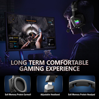 Casque d'ordinateur Casque de jeu Casque de jeu avec lumières LED RVB Casque de jeu filaire Casque de jeu 7.1 Casque de jeu USB