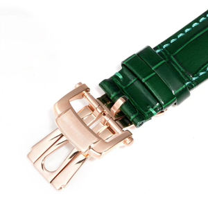 Montre Panda Bamboo Green Dial pour homme, cristal saphir, forme ronde spéciale, mouvement automatique mécanique tourbillon. - Product Image 6