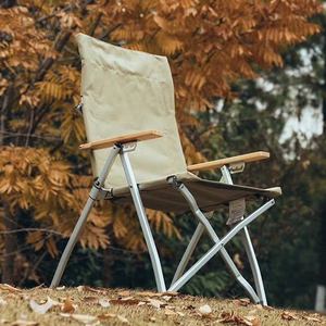OnwaySports Outdoor <span class=keywords><strong>Chaise</strong></span> pliante à haut dossier <span class=keywords><strong>Chaise</strong></span> <span class=keywords><strong>longue</strong></span> réglable en hauteur Camping Portable Cadre en aluminium - Product Image 5