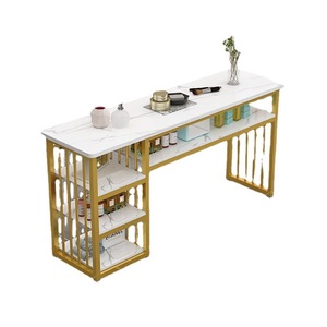 モダン ダブル ネイルテーブル マニキュアデスク チェアセット サロン家具 ピンク ジェルネイル用 - Product Image 1