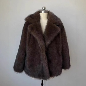 Zeyu Damen Oversize-Kunstpelzmantel 2026 Winter mit Reverskragen, mittellang, dick, warm, flauschig, Kunstpelzjacke, Kunstpelz-Übermantel ODM - Product Image 4