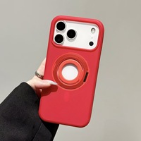 Étui de téléphone de luxe King Top avec béquille magnétique rotative à 360°, en PC infusé de liège, antichoc, compatible avec les modèles 17/16/15/14/13