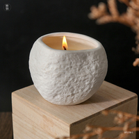 Bougeoirs uniques en cire de soja faits à la main, pots décoratifs de Pâques pour la maison, vente en gros, conteneurs à bougies en céramique blanche