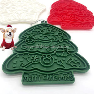 2025 New Holiday Winter Geschenke Schneeflocke Anreicherung matte Großhandel Weihnachts baum Anreicherung Lick Mat für Hund Mutter - Product Image 1