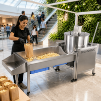 Machine à Popcorn au Gaz 32oz GPL avec Chariot pour la Vente Ambulante de Popcorn en Extérieur