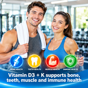Bandes buccales OEM ODM de Vitamine D3 + K, Vitamine K2 à base de glucides totaux pour la santé des os et des dents - Product Image 4