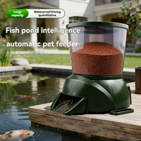 Distributeur automatique de nourriture pour bassin, robuste, résistant aux intempéries, avec minuterie 99 jours, alimenté par batterie, pour aliments en granulés secs, idéal pour la ferme