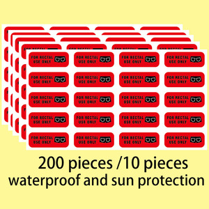 Etiquetas Personalizadas para Uso Rectal, Papel Rojo Impermeable, Una Línea, 500 por Rollo - Product Image 4