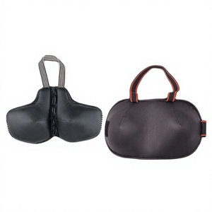 Protège-poitrine en cuir pour la boxe, équipement de protection pour adultes, gants de combat pour arts martiaux, fermeture à lacets, noir - Product Image 2