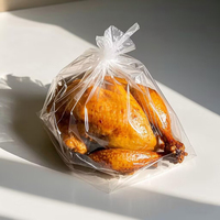 Sacs en plastique refermables de petite taille, adaptés aux aliments, avec fond plat, pour le stockage du poulet rôti, sacs refermables