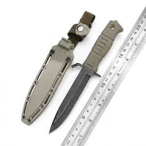 Cuchillo Bowie OEM de Acero Inoxidable con Mango de Plástico, Punta Recta, para Acampar al Aire Libre, Grosor de 3.9mm, para Corte - Product Image 6