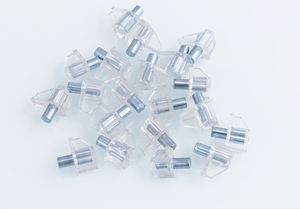 Supporti per Mensole in Plastica Trasparente Autobloccanti, Clip per Armadi e Perni per Librerie, per Mobili da Cucina e Scaffali - Product Image 4
