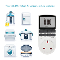 Enchufe Inteligente con Pantalla LCD Electrónica, Temporizador Digital Cíclico de 7 Días, Interruptor de Enchufe para Cocina, Control Programable