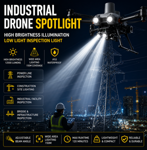 Projecteur de drone AL1 haute luminosité 12000 lumens, système d'inspection nocturne avec lumières LED pour la construction de lignes électriques - Product Image 1
