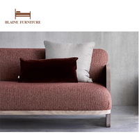 BLAINE Garantie de satisfaction Design minimaliste Mobilier de salon Ensemble de canapés sectionnels modernes en tissu, bois massif et éponge pour villa