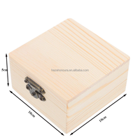 Petite boîte cadeau en bois avec logo personnalisé et finition polie pour bijoux, bricolage, articles décoratifs faits à la main
