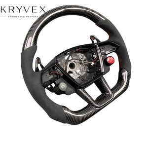 Volante Deportivo Kryvex Personalizado de Cuero Nappa y Fibra de Carbono, Agarre de 35 mm, 3 Radios, para <span class=keywords><strong>Audi</strong></span> A6/A7/A8/Q7 <span class=keywords><strong>2018</strong></span>-2025 S6 <span class=keywords><strong>RS6</strong></span> S7 RS7 S8 - Product Image 3