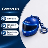 Porte-clés de casque de moto en plastique LED créatif et durable, mini lampe torche lumineuse, directement de l'usine