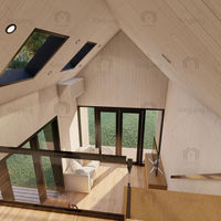 Maison préfabriquée de luxe moderne, villa de haute qualité à structure en acier, hôtel, mini-maison avec salle de bain, design élégant