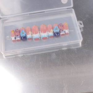 <span class=keywords><strong>Ongles</strong></span> de luxe faits main en ABS à presser, forme cercueil, avec zircon et design 3D, <span class=keywords><strong>colle</strong></span> noire et blanche pour doigts – Produit le plus vendu - Product Image 5