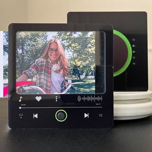 Aimants de réfrigérateur musicaux décoratifs en acrylique personnalisés avec photo et <span class=keywords><strong>chanson</strong></span>, boîte à musique, pour la décoration de la cuisine, de la maison et <span class=keywords><strong>les</strong></span> cadeaux de fêtes - Product Image 2