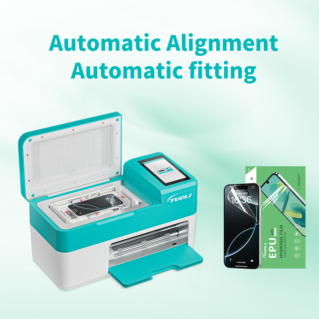 Factory Factory 2 in 1 Machine Mobile Cell Phone Hydrogel Film Screen Protector Cutting Machine Automatic Phone Film Applicator
