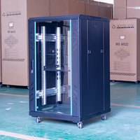 Armoire serveur réseau 18U profonde 1000 mm, rack sur pied, 19 pouces ANSI/EIA RS-310-D, porte en verre trempé, haute qualité