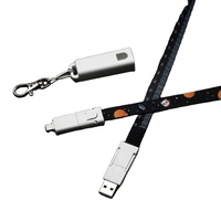 Câble de charge rapide 6-en-1 avec cordon plat de 90 cm, câble de données USB avec logo personnalisé – Vente en gros directe usine