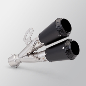 Tubo de escape universal para motocicleta de 51MM, silenciador doble, sistema de escape para motocicleta, <span class=keywords><strong>Cbr500r</strong></span>, R3, Z900 C25 - Product Image 4