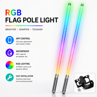 Lampe LED d'ambiance pour mât de drapeau, véhicule tout-terrain, moto, lampe de toit, antenne lumineuse, lanterne