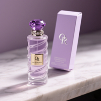 Flacon de parfum en verre vide de luxe personnalisé avec logo, 30 ml, 50 ml, 100 ml, rechargeable, cylindrique, avec vaporisateur, emballage cosmétique avec boîte cadeau