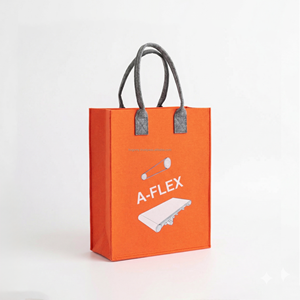 Sac fourre-tout classique pour femme en feutre de polyester Ulike - Grande capacité, forme personnalisable, design imprimé en sérigraphie écologique - Product Image 2