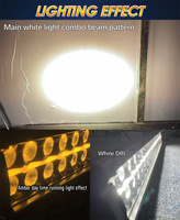 Faisceau combiné de 32 pouces 180W lumière blanche principale ambre ou barre lumineuse LED DRL blanche avec faisceau de câbles automatique et interrupteur