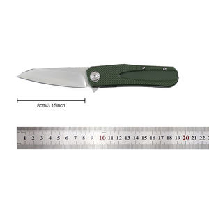 कस्टम <span class=keywords><strong>3</strong></span> इंच ब्लेड एडc पॉकेट चाकू 8c13 स्टील सर्वाइवल चाकू जी 10 हैंडल आउटडोर फोल्डिंग चाकू - Product Image 2